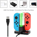 Miniatyrbild 4 av 5: Laddningsdocka Kompatibel med Switch For Joy Con & Oled Controller med LED-indikator för lyktstolpe
