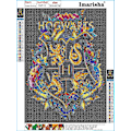 Pikkukuva 2 / 5: Timanttimaalaussetti aikuisille ja lapsille - Diy Hogwarts-merkki 5d timanttitaidemaalaus numeroiden mukaan -sarjat, aikuisten maalaus timanttisarjoilla (12 x 16)