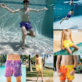 Miniatyrbild 3 av 3: Magical Change Color Beach Shorts Barn Badbyxor Badkläder Snabbtorkat bad för pojke