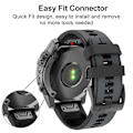 Miniatyrbillede 4 af 5: Rem til Garmin Fenix ​​6x, lettilpasning af bløde silikonebånd Udskiftning til Fenix ​​7x/fenix 6x Pro/fenix 5x/fenix 5x Plus/descent Mk2 Red Black