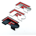 Miniatyrbillede 2 af 3: Golf R Emblem til Golf R Golf R-line Gti Trunk Emblem (sort sølv)