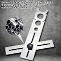 Miniatyrbilde 2 av 5: Keramiske fliser Hull Locator Rustfritt stål Retning Jig Nøyaktig borehull Gulvboring Guide Finder Måler