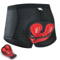 Miniatyrbild 1 av 4: Cykelshorts för män 3d vadderade gel Cykelunderbyxor Andas cykel Cykelunderkläder Cykelkort Red XL