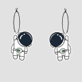 Pikkukuva 1 / 5: Suloinen sarjakuva Astronaut Hajuvesipala auton taustapeili Riippuva auton tuoksuosa Auton sisustustarvikkeet 2kpl|koristeet| D