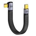 Pikkukuva 1 / 5: UC-002-0.13R 13cm Oikealle kulmaan taivutettu 240W Type-C uros-uros USB4 40Gbps 100W 8K litteä FPC-datakaapeli