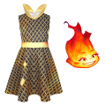 Miniatyrbilde 3 av 5: Gutter Jenter Elmental Ember Wade Fire Water Element Cosplay kostyme antrekk Girl 140cm