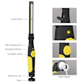 Miniatyrbilde 5 av 5: Bærbar COB LED Lommelykt USB Oppladbar Arbeidslampe Vanntett Lanterna Lampe Verksted Nød Camping Belysning Lommelykt Red