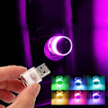 Pikkukuva 3 / 4: Mini USB Led Ambient Lights Koristelamppu Juhliin Vilkkuvat Värikäs Kannettava Plug Play Auto Sisustus Ilmapiiri Auton Valo| | Colorful slow flash