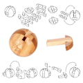Miniatyrbillede 4 af 5: 3d træpuslespil Iq Challenge Brain Teaser Lock Logik Intellektuel Pædagogisk Legetøj Puslespil Fjernelse Samling terning Cube