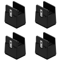 Pikkukuva 1 / 4: 4x Sängyn kalustekorot 5/10 cm Heavy Duty säädettävät pöytänostimet Jalkojen pidennys-jie Black 10cm