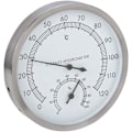 Miniatyrbild 1 av 2: 2-i-1 bastutermometer i rostfritt stål Hygrometer Termo-Hygrometer Bastuutrustning för inomhusbruk