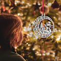 Miniatyrbillede 3 af 5: (snemand)5 cm massiv blik juletræsprydning 2023 gør-det-selv juletræspynt vedhæng til julefest