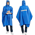 Miniatyrbillede 3 af 5: Regn poncho. 3-i-1 multifunktionel regnkappe regnfrakke med hætte til campinggave