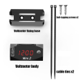Miniatyrbillede 5 af 5: Universal 3 I 1 Motorcykel Elektronisk Ur Termometer Voltmeter 12v Ip67 Vandtæt Støvtæt Led Ur Digital Display| | Red