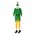 Miniatyrbild 1 av 3: Vuxen jultomtekostym set Gulgrön tomtedräkt Jultomte-full set för män kvinnor Green XL