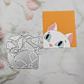 Miniatyrbillede 5 af 5: Til kat Ansigt Metalskæring Dies Stencil Scrapbooking Gør-det-selv Album Stempel Papir Kort Prægning Decor Hy
