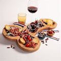 Miniatyrbilde 1 av 3: Trebrett for mat, aperitiffbrett, delikatessfat for frukt, vin, kjeks, ost og kjøtt S Right