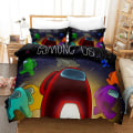 Miniatyrbild 1 av 2: Au01 3d Printed Gama Among Us Sängkläder Set Cover Quilt Cover Örngott Enkel Dubbel Barn Julpresent US QUEEN 228x228cm