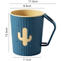 Miniatyrbillede 4 af 5: Plastglas, Genanvendelig drikkekop, Tandbørstekop, Tandbørsteholdere til badeværelser, Badeværelsesorganisation (blå, 350 ML)