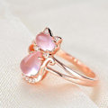 Pikkukuva 2 / 5: Uusi Cat Charm Riipus Kaulakoru Set Set Naisten Muoti Korut 1 Ring