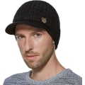Miniatyrbild 2 av 5: Yixda Vinterhatt för män med Peak Warm Stickad Beanie Cap med Fleecefoder black One Size