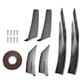 Miniatyrbillede 1 af 5: Universal Carbon Fiber Look Car Front Bumper Lip Splitter Finner Body Canards Diffuser Spoiler For -