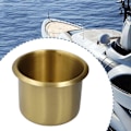 Miniatyrbillede 2 af 5: 6,7x5,5cm Universal Caravan Bil Rv Messing Drikkekopholder Bil Mount Båd Marine Forsænket Drop| |
