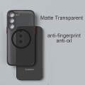 Miniatyrbillede 4 af 5: Stødsikker mat rustningsetui til Magsafe-opladning - kompatibel med Samsung Galaxy S23/s22 Ultra Plus/s21 Fe, magnetisk holder, gennemsigtigt cover Black for S21