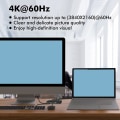 Miniatyrbillede 4 af 5: Displayport Kvm Switch, 4k@60hz Dp Usb Switcher til 2 computere Dele Tastatur Mus Printer Og Ult Photo Color