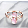 Pikkukuva 4 / 5: Uusi Cat Charm Riipus Kaulakoru Set Set Naisten Muoti Korut 1 Ring