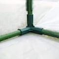 Miniatyrbillede 4 af 5: 10 stk. drivhusrammeforbindelser plantestaver havearbejde rammebygningsforbindelser 11 mm plast 3/4 vejs hjørne B