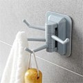Miniatyrbillede 4 af 5: Krogstyrke Husholdning Bærbar Punching-Free Krog Multifunktionel Foldbar og Roterbar Krog Ramme Væg Krog Blue