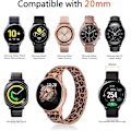Miniatyrbilde 3 av 5: Metallbånd for erstatning av rustfritt stål for Samsung Galaxy Watch Active 2 Leopard