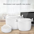 Miniatyrbild 4 av 5: Risångare Bra Isolering Ergonomiskt Handtag Spänndesign Mikrovågsugn Riskokare Ångkokare Grönsaker White S