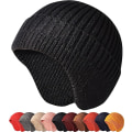 Miniatyrbillede 1 af 5: Strikkede Beanie Hatte Vinter Hatte Ørebetræk til Mænd Kvinder Børn Varm Slouchy