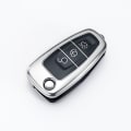 Miniatyrbilde 1 av 5: Bil Folding Key Case Cover Bag Nøkkelring For Ford Focus C Max S Max Galaxy Mondeo Ranger Transit Tourneo Custom Tpu Protector| | silver