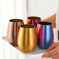 Miniatyrbilde 2 av 5: Farfi 304 rustfritt stål Vinglass Kaffe Drikke Drikke Øl Drikketøy Vannkopp Multicolor
