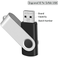 Miniatyrbild 3 av 3: 16gb USB 2.0 Flash Memory Stick Drive Svängbara tumenheter Bulk 10-pack, med LED-indikator, (svart)