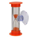 Miniatyrbild 1 av 5: Timer för 2 minuter Timglas med sugkopp Dusch Tandborstning Timer Orange