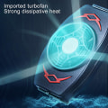 Miniatyrbilde 2 av 5: X13 Phone Cooler 7 Blade Quick Cooling Bærbar Gaming Kjølevifte Gamepad Holder For Live Streaming Black