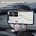 Miniatyrbillede 3 af 5: Biltelefonholder 360 graders rotation, instrumentbræt celle bil til gps og 4-7 tommer smartphones (sort)