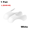 Miniatyrbilde 1 av 5: Sko Ball Sko Hodebårer Dropshipping Sneaker Anti Krøll Rynket Fold Skostøtte Tåhette Sport Krøllebeskytter White- L(EU40-46)