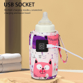 Pikkukuva 5 / 5: USB baby lämmitinpussi, 3-nopeuksinen lämpötilansäätöpullon eristysholkki Camouflage Puzzle Powder
