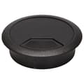 2 st 50 mm Diameter Skrivbords Kabelgenomföringar Hålöverdrag Svart