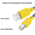 Pikkukuva 3 / 5: Usb Midi -kaapeli soittimille - 1,5 m/5 jalkaa, Usb A - Usb B