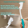 Pikkukuva 4 / 5: WC-paperin apuväline Pyyhin WC-paperin apuväline Työkalu Pitkän kahvan ulottuvuus Mukava pohjapyyhin itseavusteinen wc-apuväline raskaana oleville vanhuksille, vammaisille