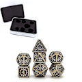 Pikkukuva 4 / 5: 7 kpl Steampunk-tyylinen metallinoppaa Metallinen Dnd-peli D&d-noppaa ilmaisella case 448d -K