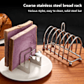 Miniatyrbillede 2 af 5: Toastholder Food Grade Rustfast rustfrit stål Toaststativ Flere skivehuller Brødstativ Gadget Køkkentilbehør d