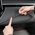 Miniatyrbild 3 av 5: Pu Läder Bilgjutning Självhäftande Trim Dekoration Linje Gör-det-själv Dashboard Fläta Strip Bilar Styling Dekal Biltillbehör Interiör| | Red 200cm