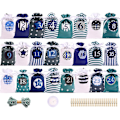 Miniatyrbillede 8 af 11: 24ST Jul Adventskalender Gaveposer Trækpose Party D blue 24pcs